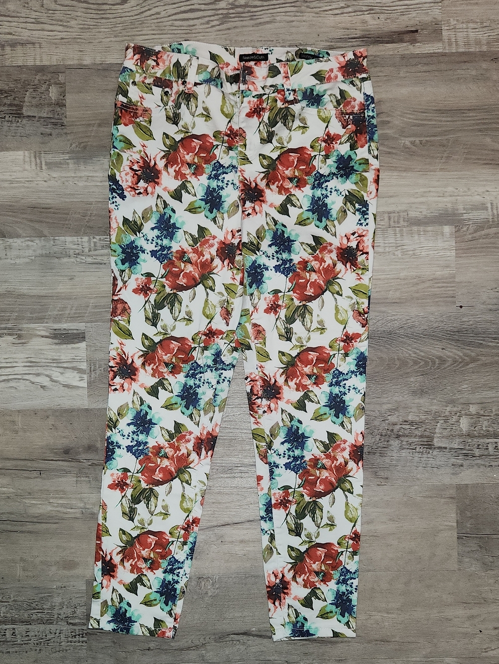 Floral Ankle Skinny Jeans